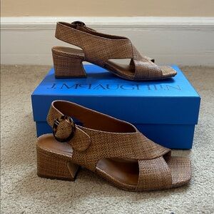 J.McLaughlin Grasscloth Jessamine Heeled Sandals